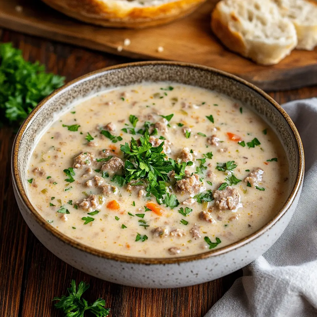 Crockpot Parmesan Italian Sausage Soup