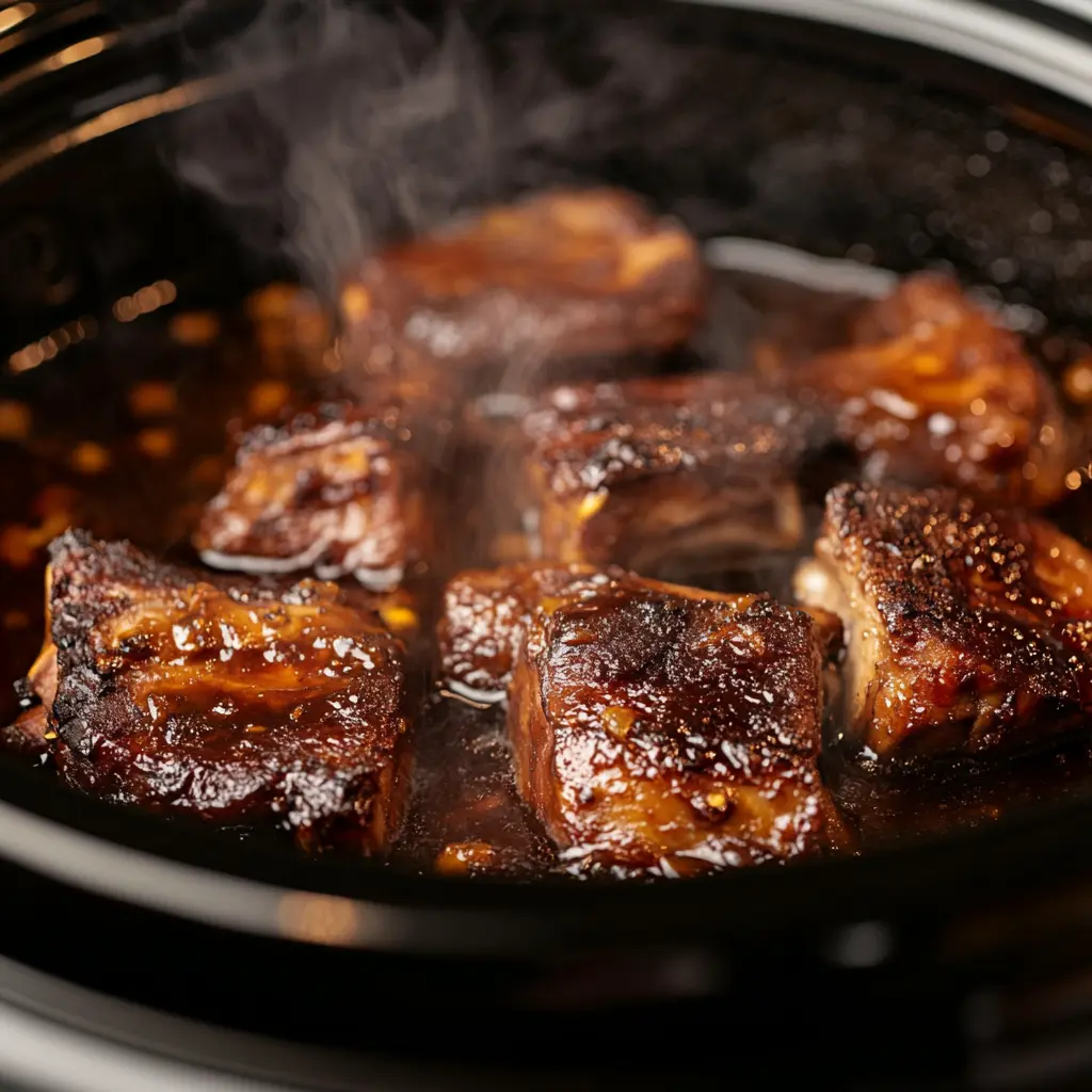 Do you slow cook ribs face up or down?