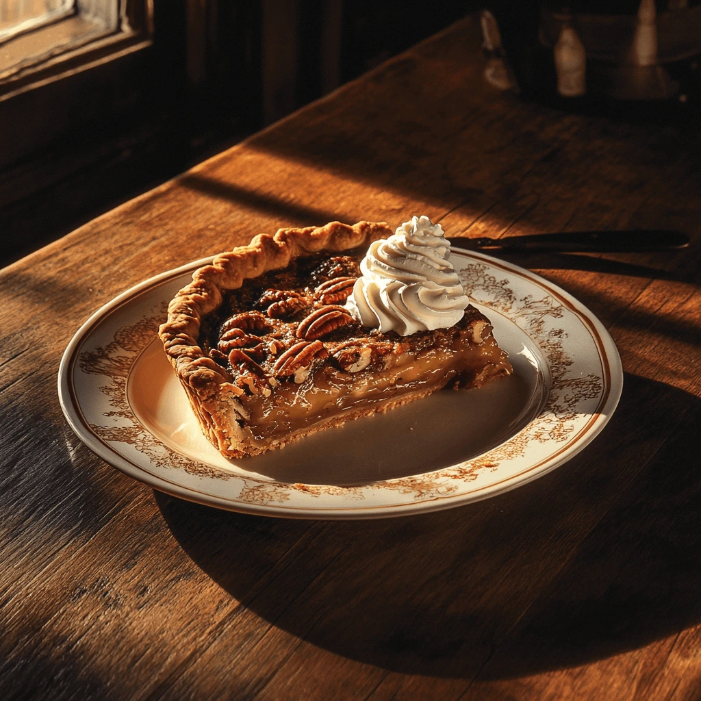 How do you serve a frozen pecan pie?