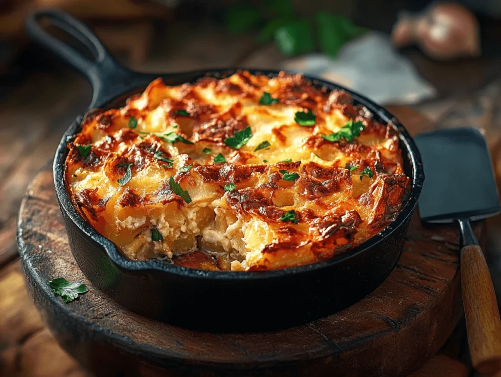 Kosher-potato-kugel-crispy-grated-preparation