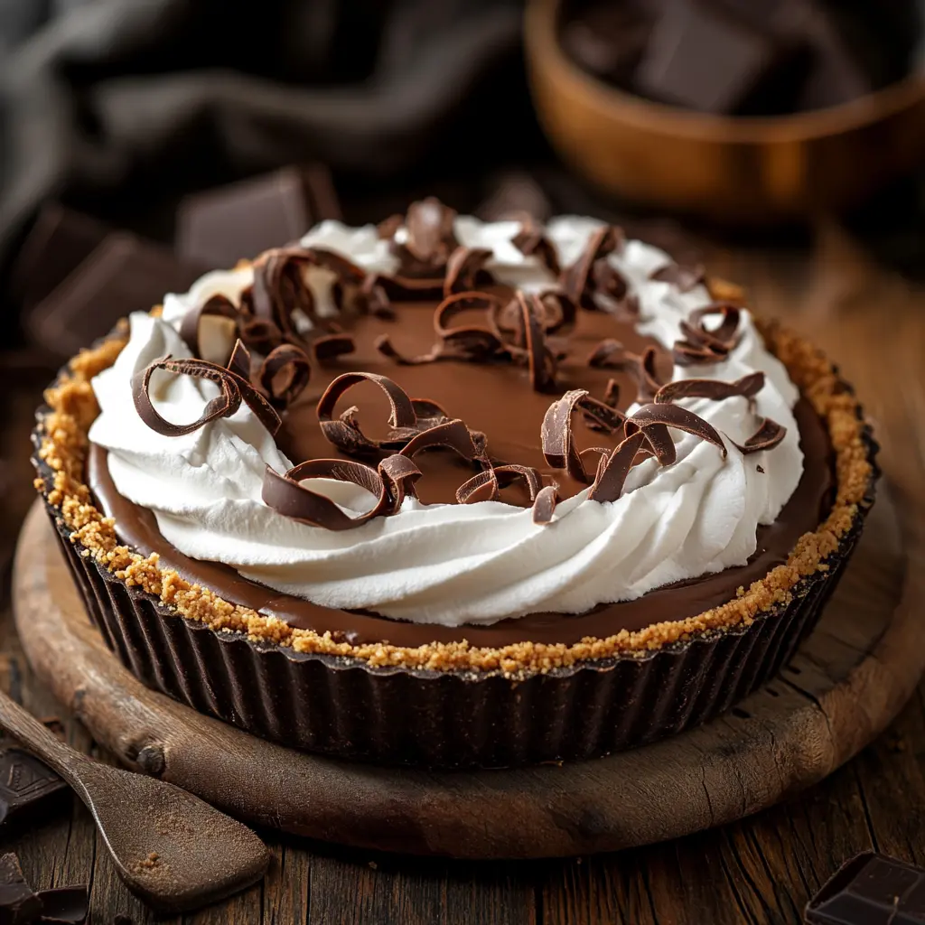 chocolate pie with graham cracker crust