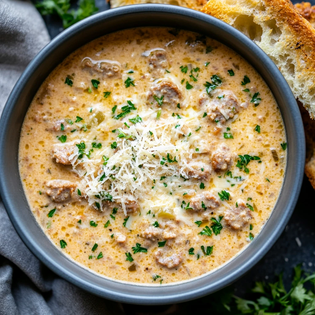 creamy parmesan italian sausage soup