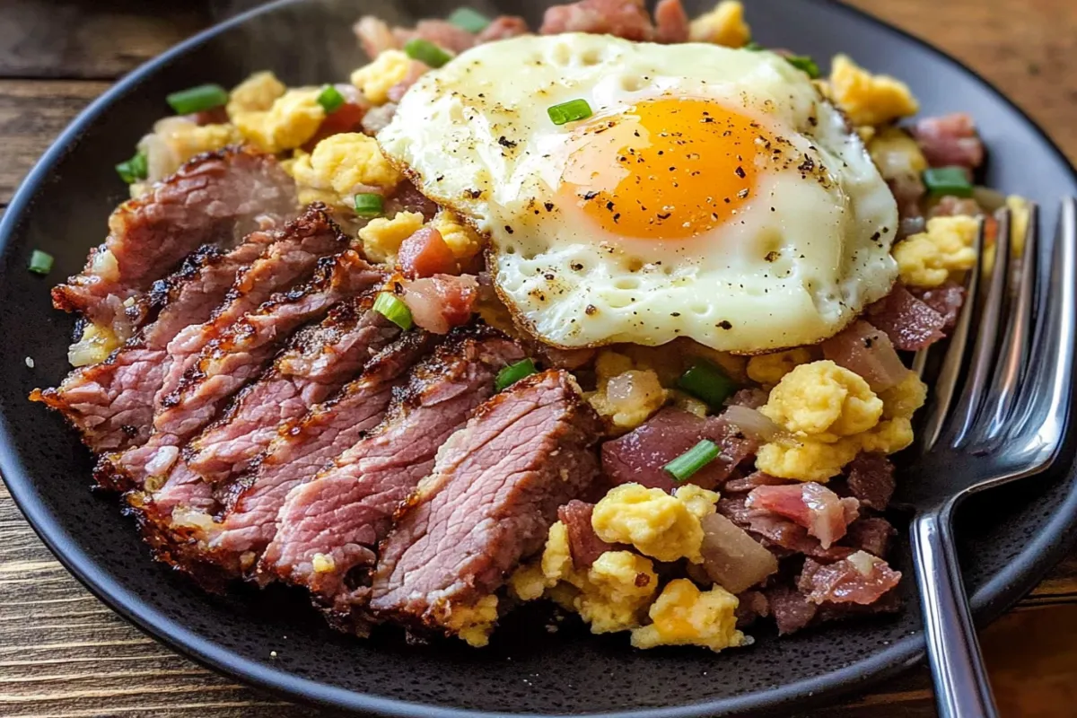 Canned corned beef breakfast recipes with no potatoes.