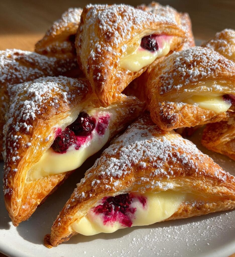 Berry and Custard Pastries