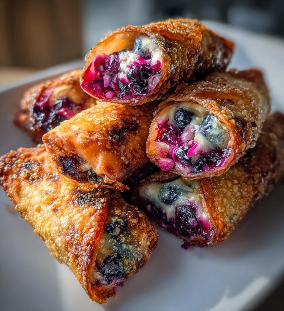 Blueberry cream cheese Egg rolls