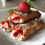Strawberry Cheesecake Stuffed Eggrolls