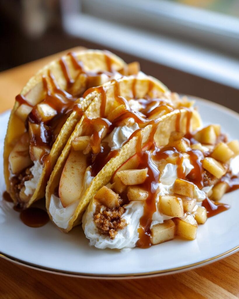 Apple pie cheesecake tacos