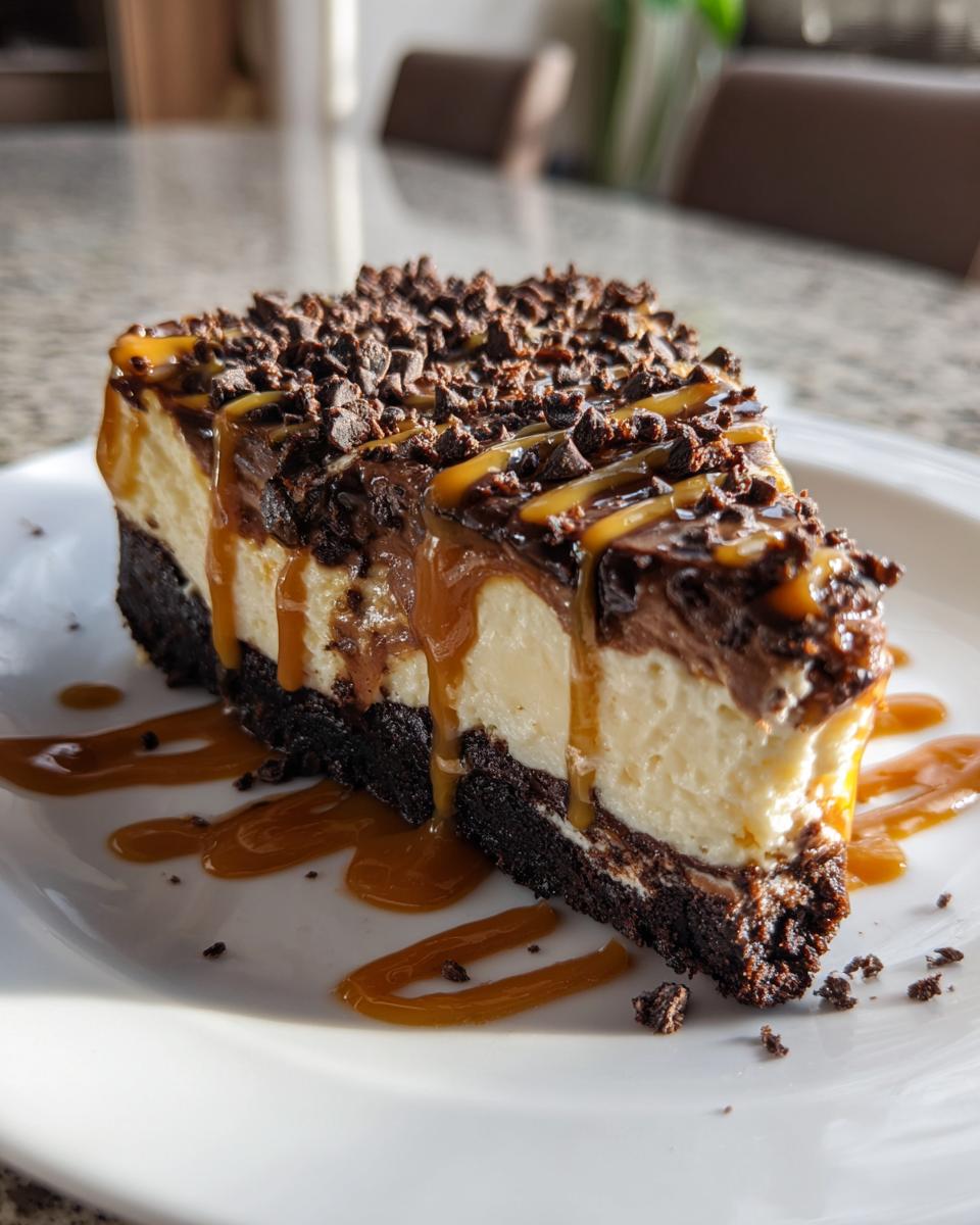 Caramel Brownie Cheesecake - detail 1