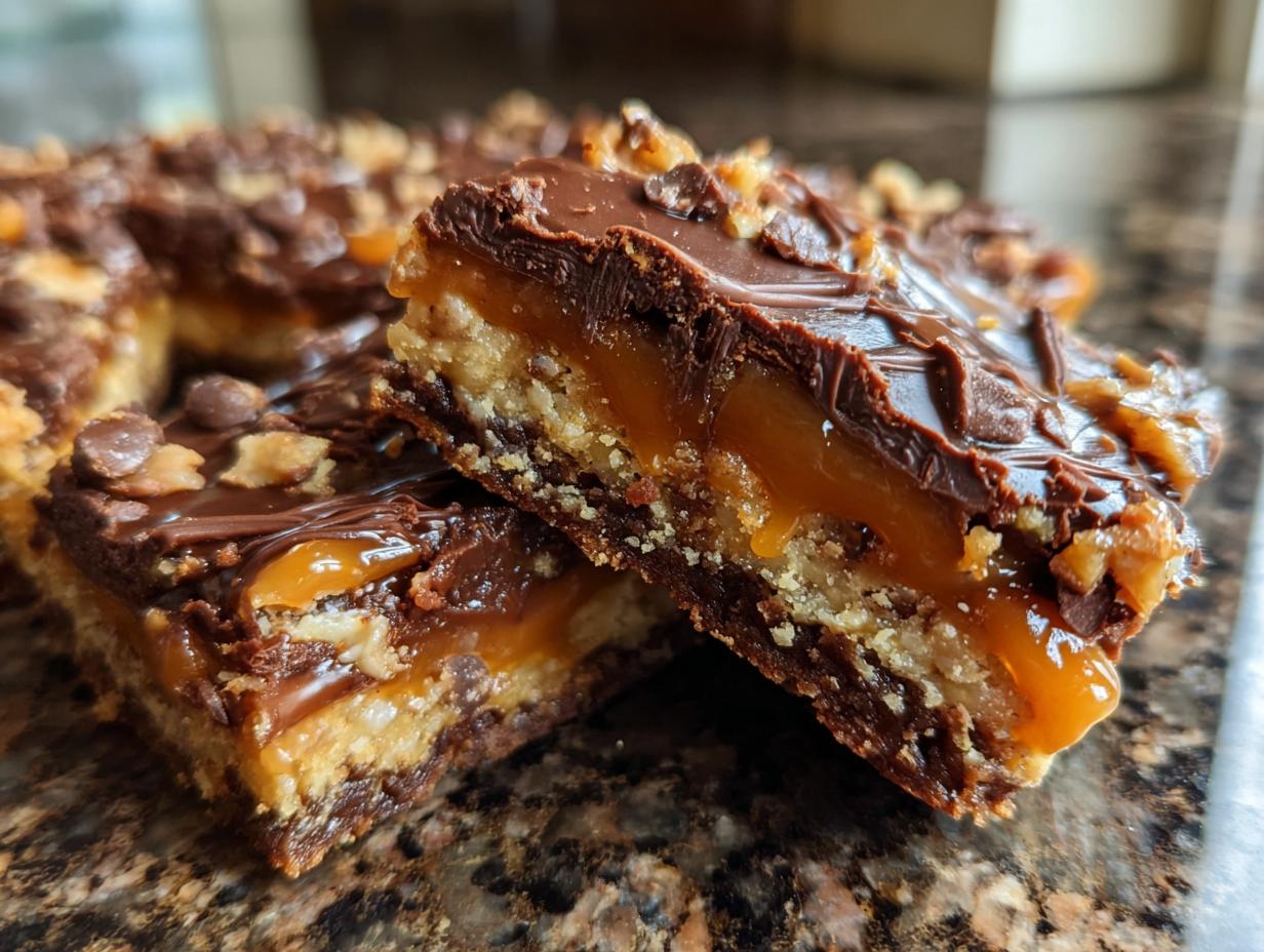 Caramel Chocolate Dream Bars - detail 1
