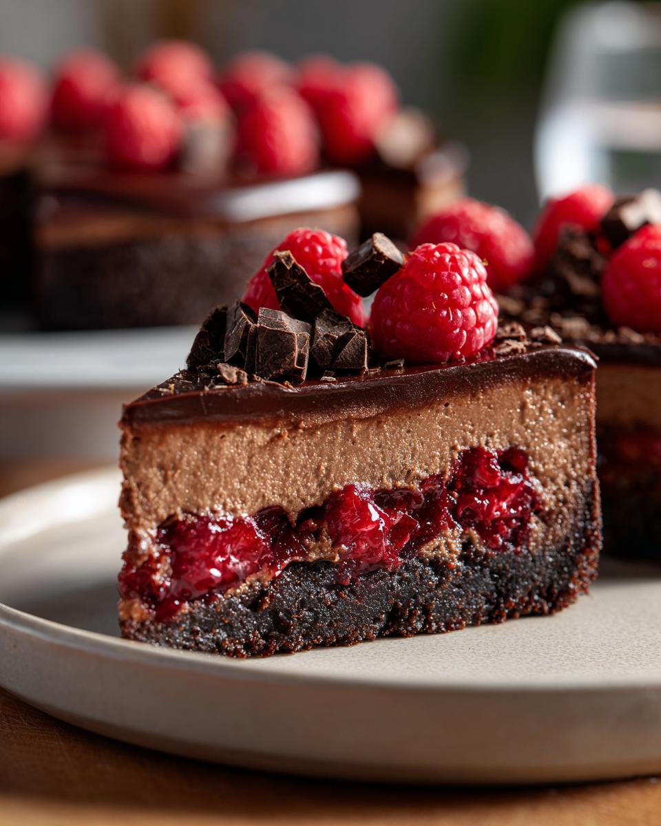 Dark Chocolate Raspberry Cheesecake Recipe - detail 1