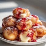 Deep-Fried Strawberry Cheesecake Stuffed Wonton Bites