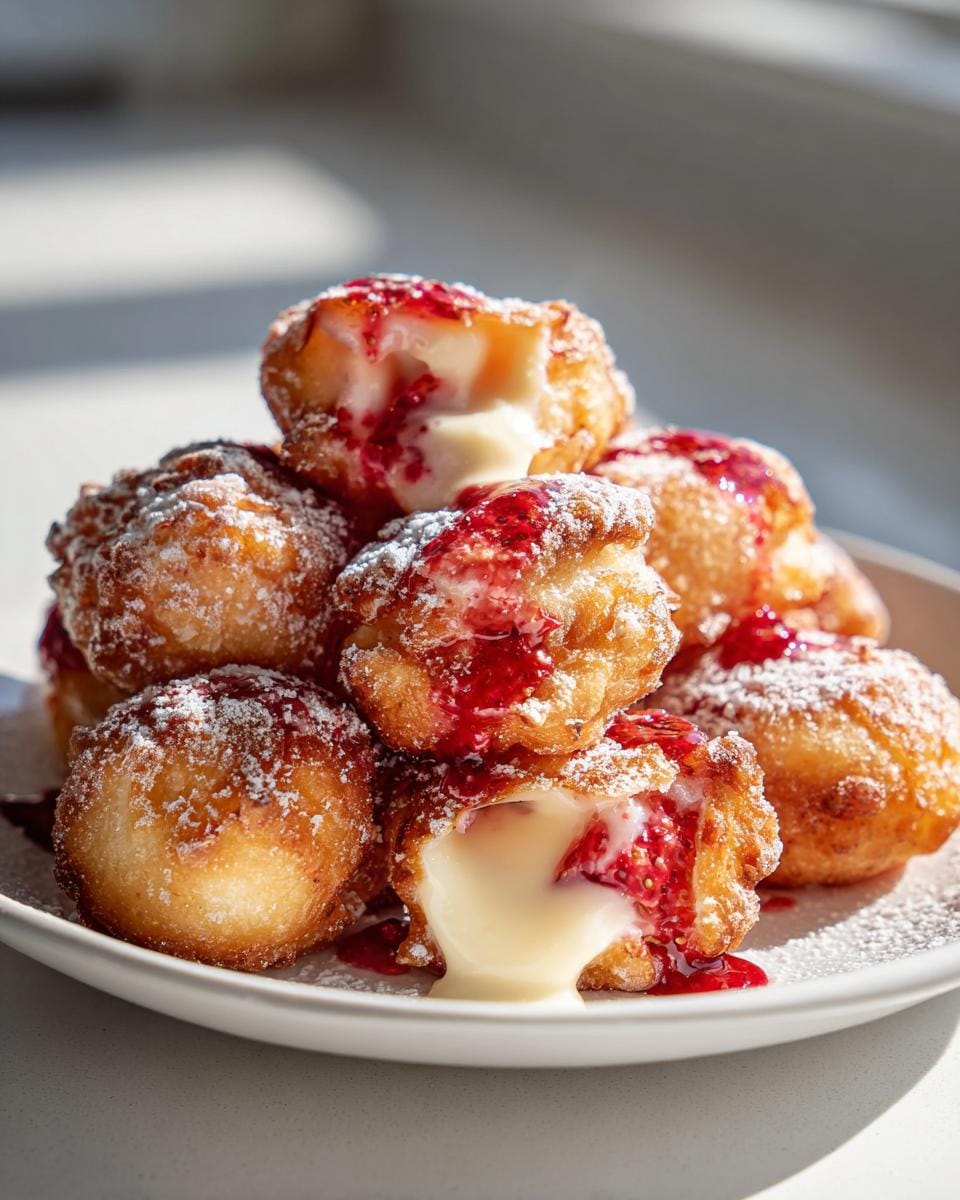 Deep-Fried Strawberry Cheesecake Stuffed Wonton Bites