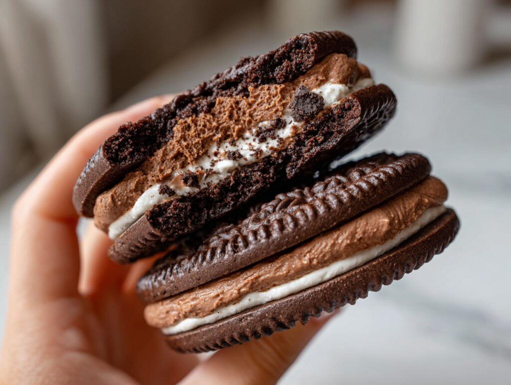 French Silk Oreo Cookies with Chocolate Mousse Filling