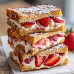 Fried Strawberry Cheesecake Sandwiches