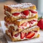 Fried Strawberry Cheesecake Sandwiches
