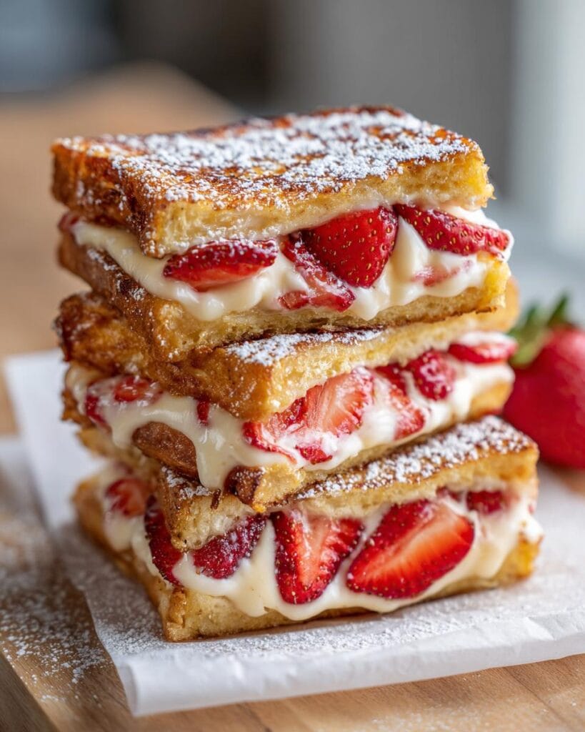 Fried Strawberry Cheesecake Sandwiches