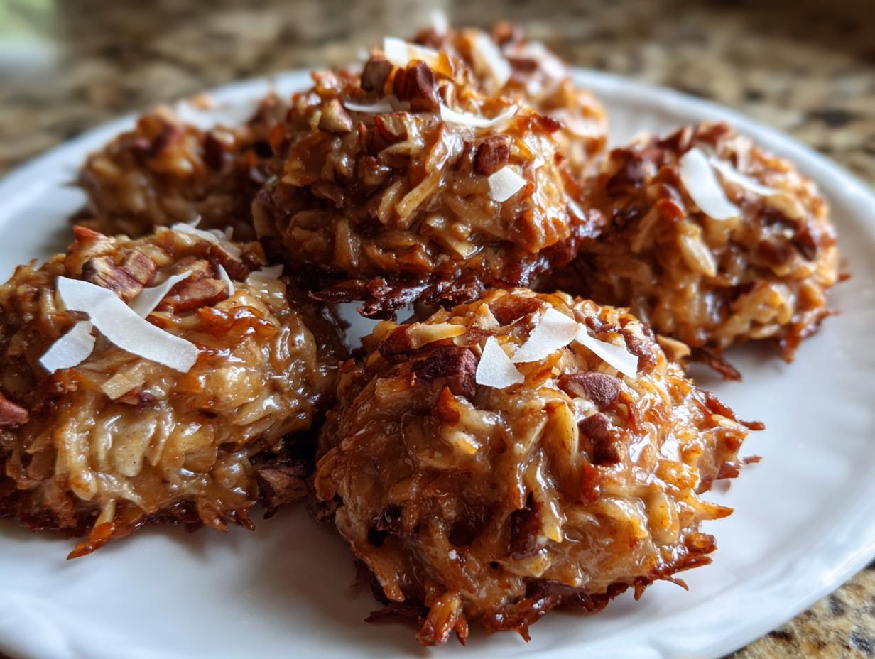 No-Bake Coconut Pecan Praline Cookies - detail 1