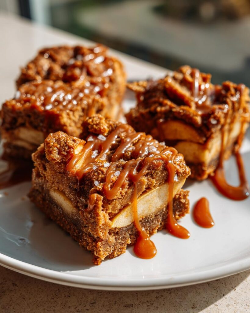 Salted Caramel Apple Bars