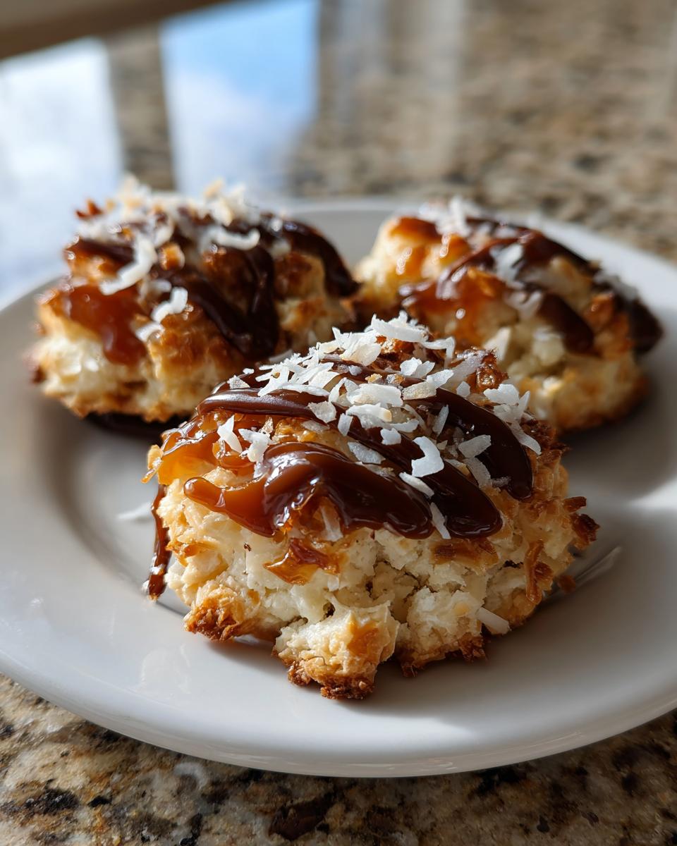 Samoas Cookies with Caramel & Coconut - detail 1