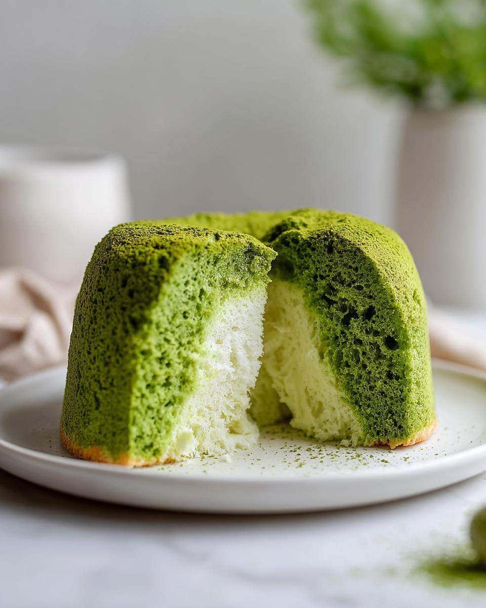 Steamed Pandan Sponge Cake - detail 1