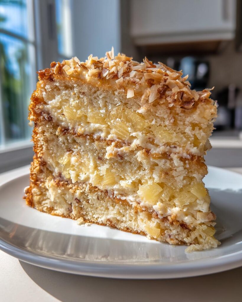 southern creamy pineapple pecan cake