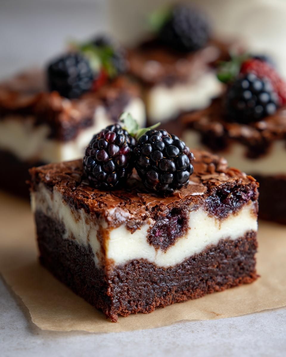 Blackberry Cheesecake Brownies
