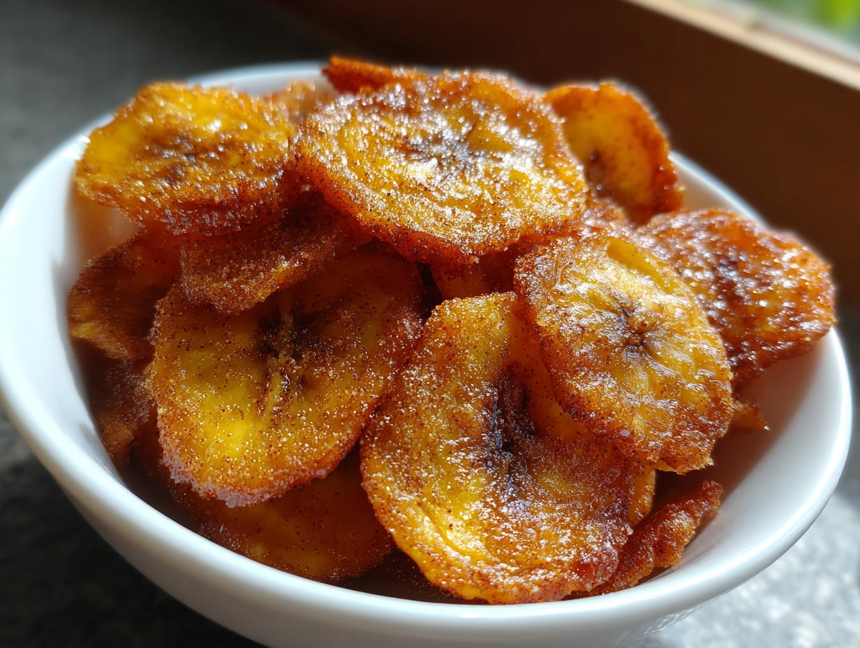 Cinnamon Sugar Air Fryer Banana Chips - detail 1