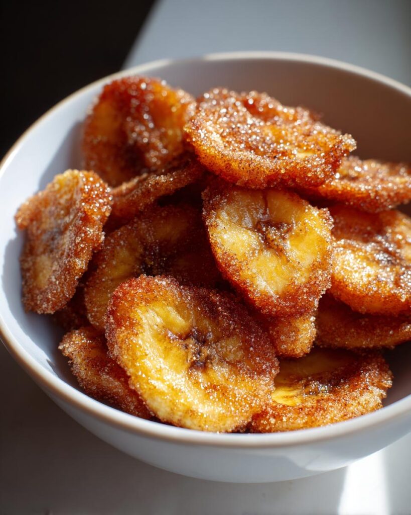 Cinnamon Sugar Air Fryer Banana Chips