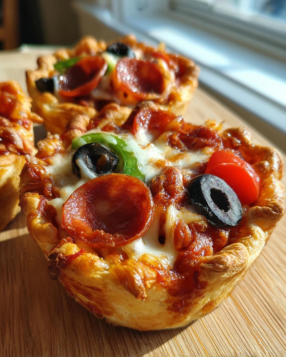 Deep Dish Crescent Roll Pizzas