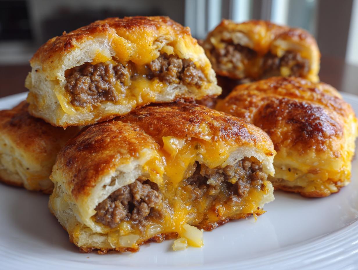 Garlic Parmesan Cheeseburger Bombs - detail 1