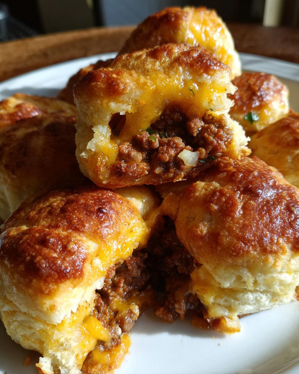 Garlic Parmesan Cheeseburger Bombs