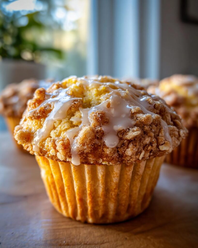 Lemon Crumb Muffins with Lemon Glaze