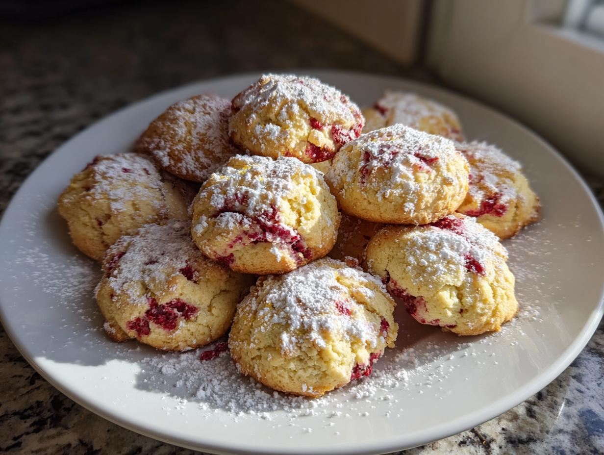 Lemon Raspberry Cookies - detail 1