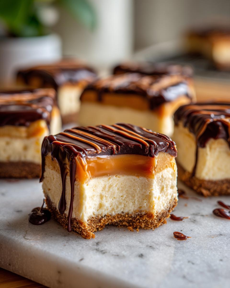 No-Bake Chocolate Caramel Cheesecake Bites - detail 1