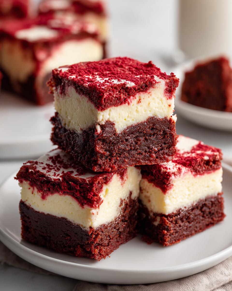 Red Velvet Cheesecake brownies