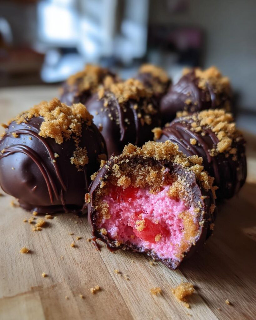 Strawberry Velvet Cheesecake Truffles