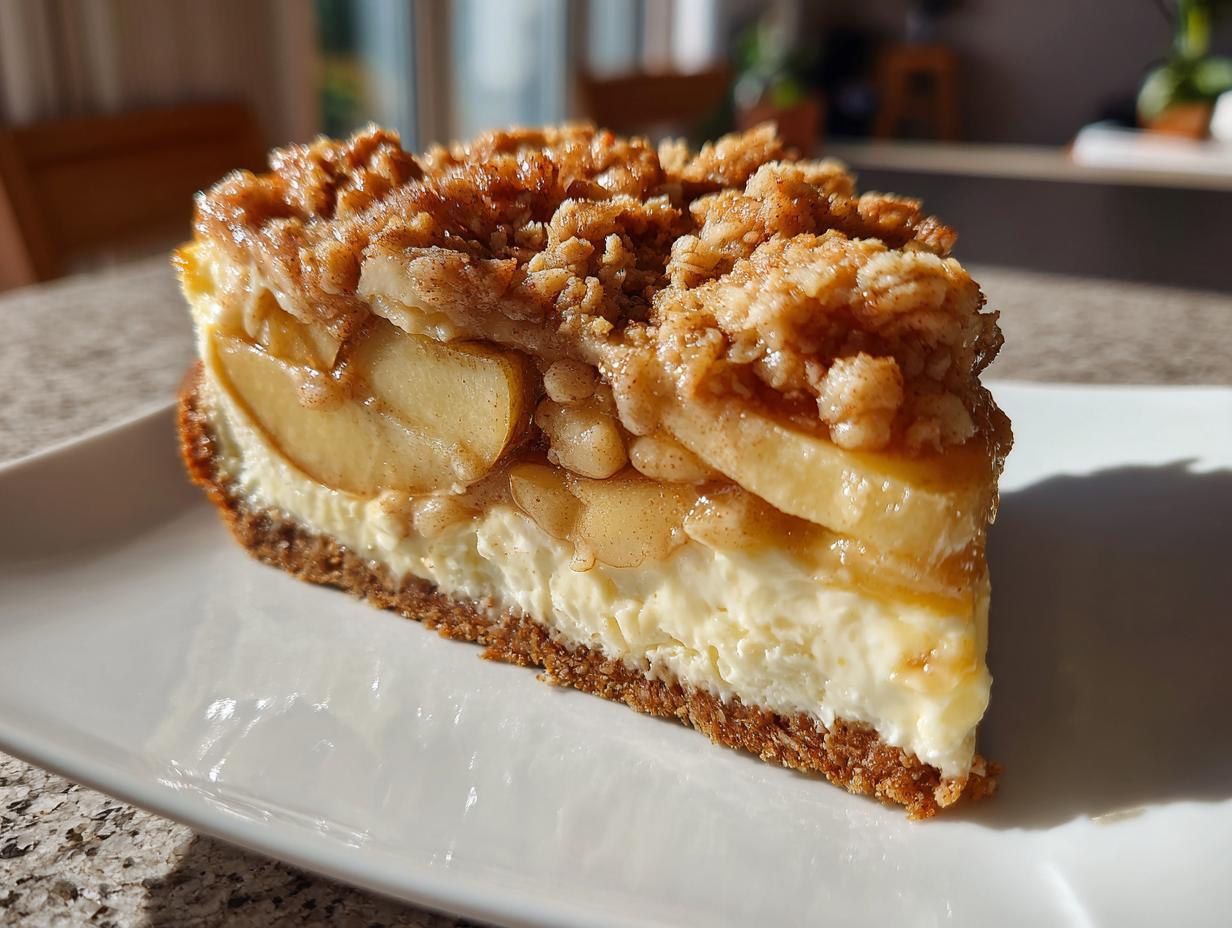 apple crisp cheesecake delight recipe - detail 1