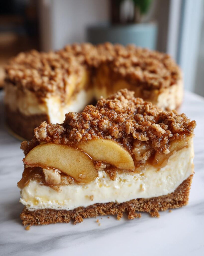 apple crisp cheesecake delight recipe