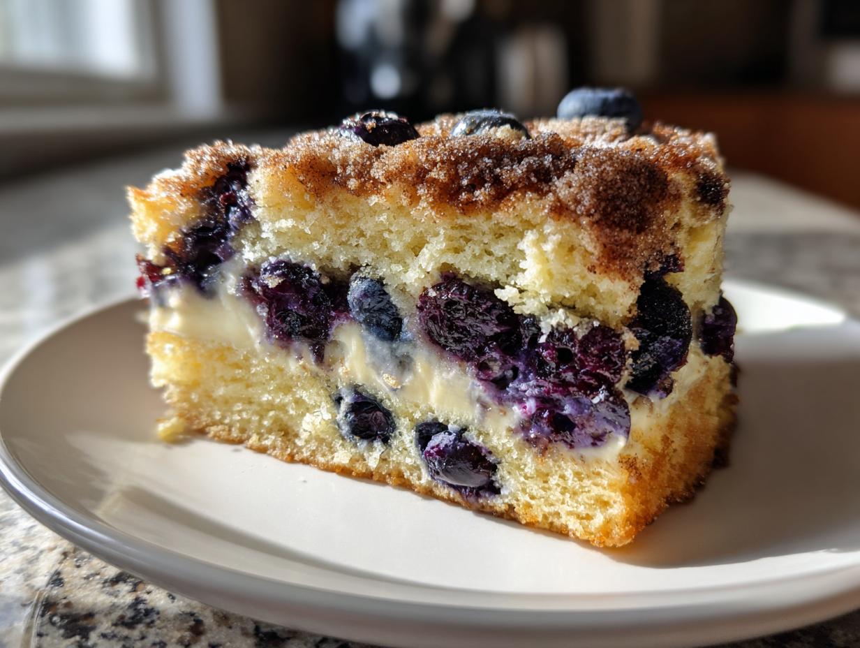 blueberry sour cream coffee cake recipe - detail 1