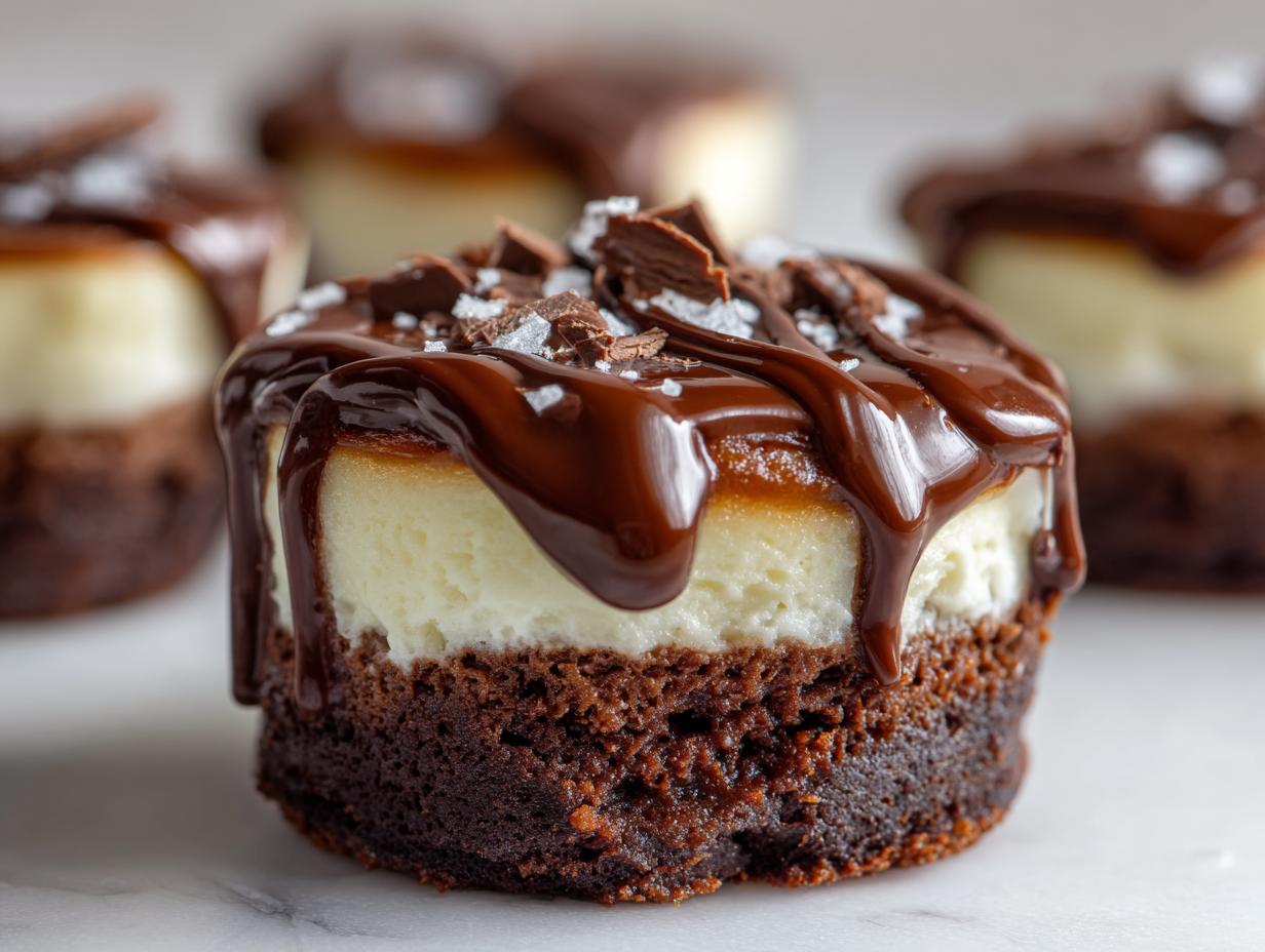 brownie bottom mini cheesecake - detail 1