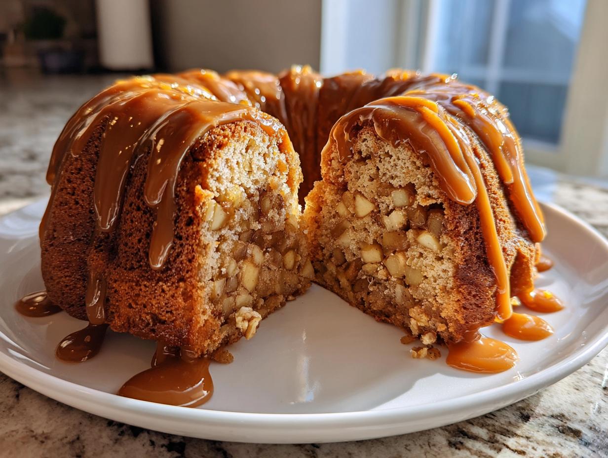 caramel apple spice cake recipe - detail 1
