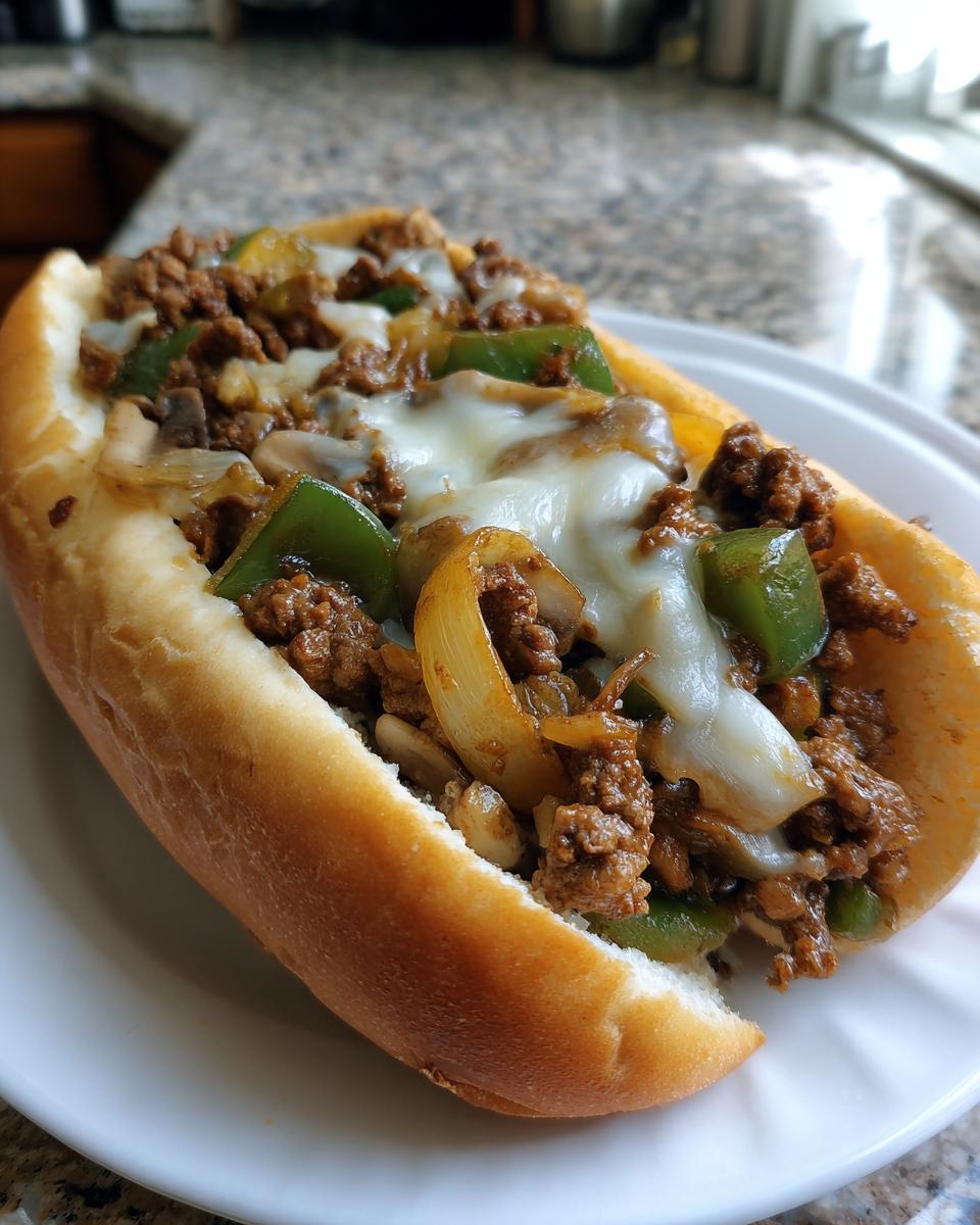 cheesesteak style sloppy joes recipe