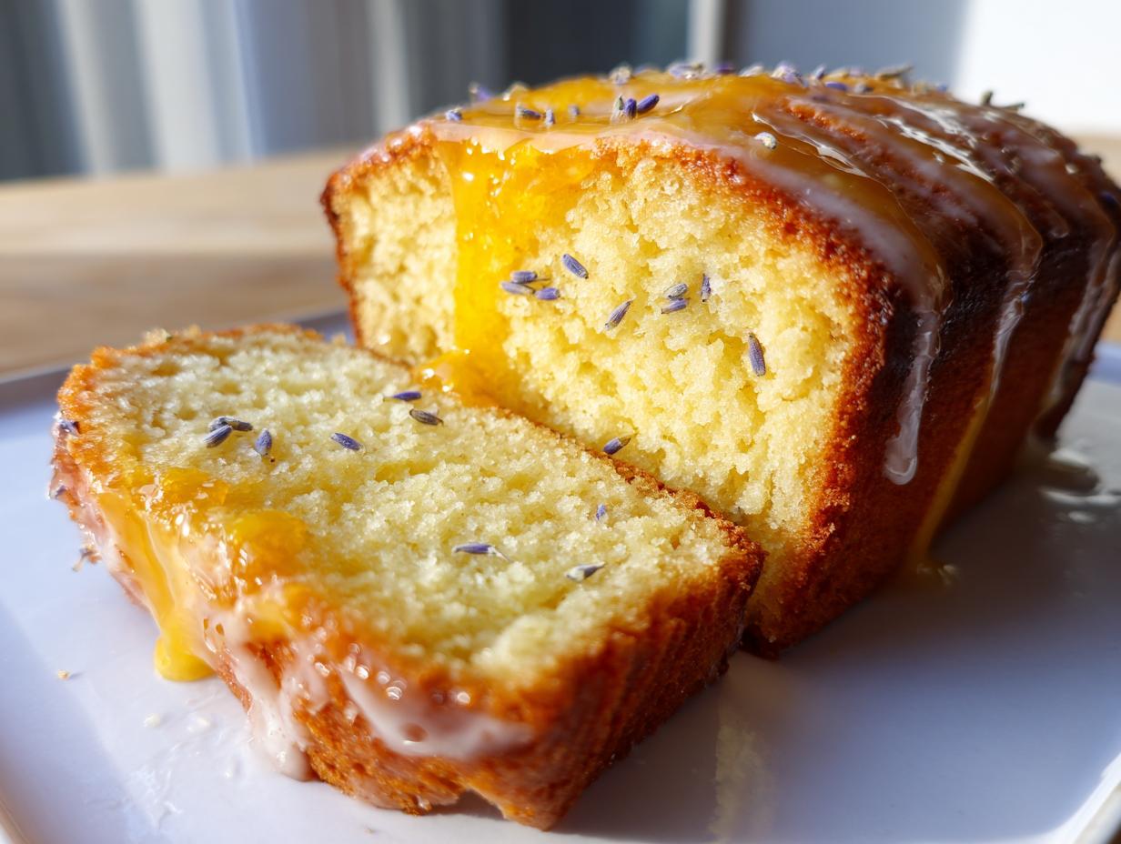 grey lavender cake with honey lemon glaze recipe - detail 1