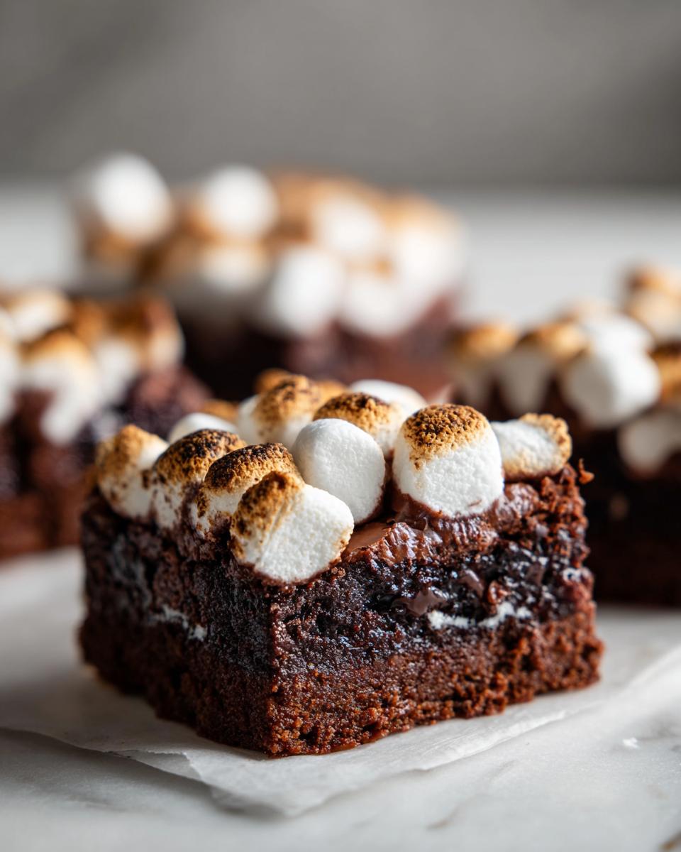 marshmallow brownies - detail 1