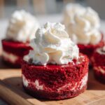 mini red velvet cheesecakes