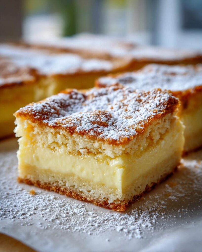 vanilla custard cream squares recipe