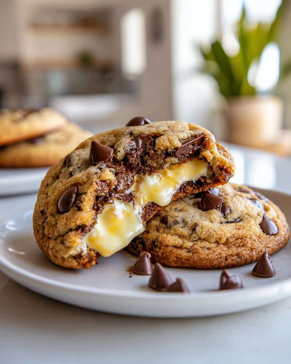 Cheesecake Stuffed Chocolate Chip Cookies