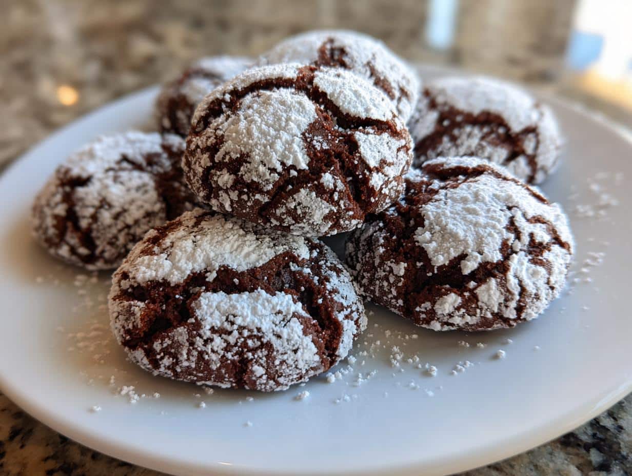 Chewy Chocolate Crinkle Cookies - detail 1