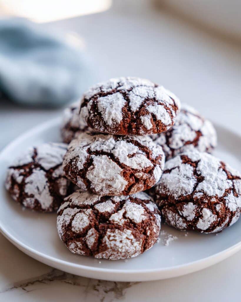 Chewy Chocolate Crinkle Cookies