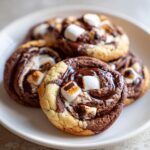 Chocolate Marshmallow Swirl Cookies